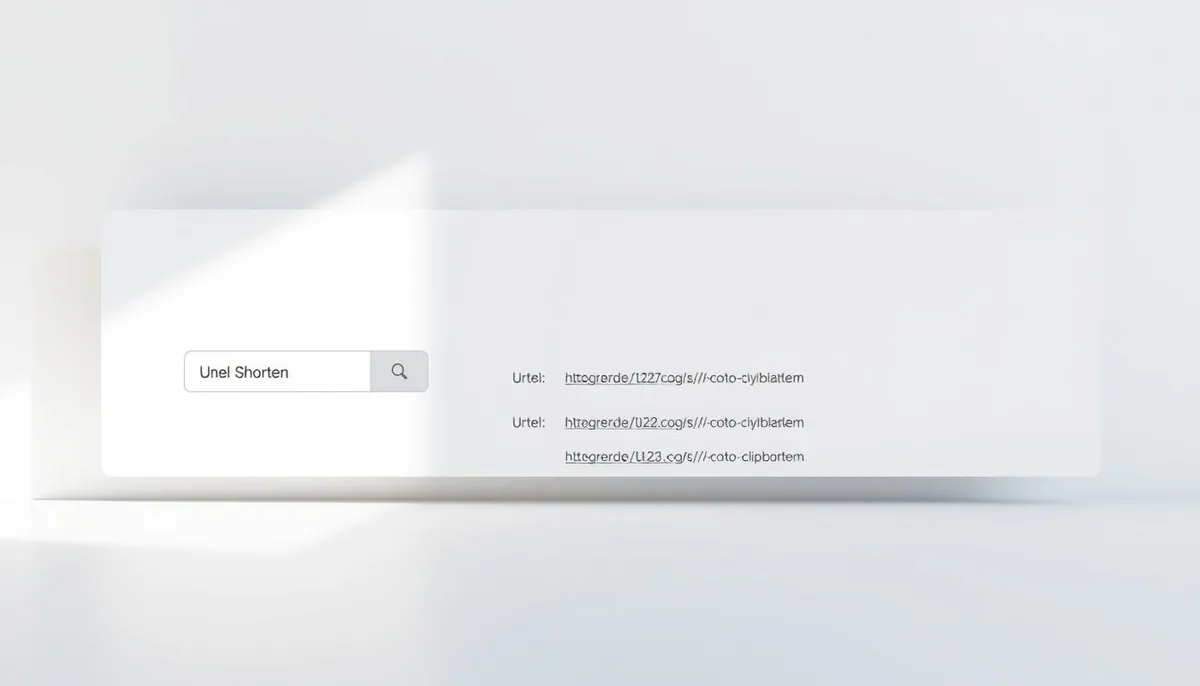 url shortening tool interface