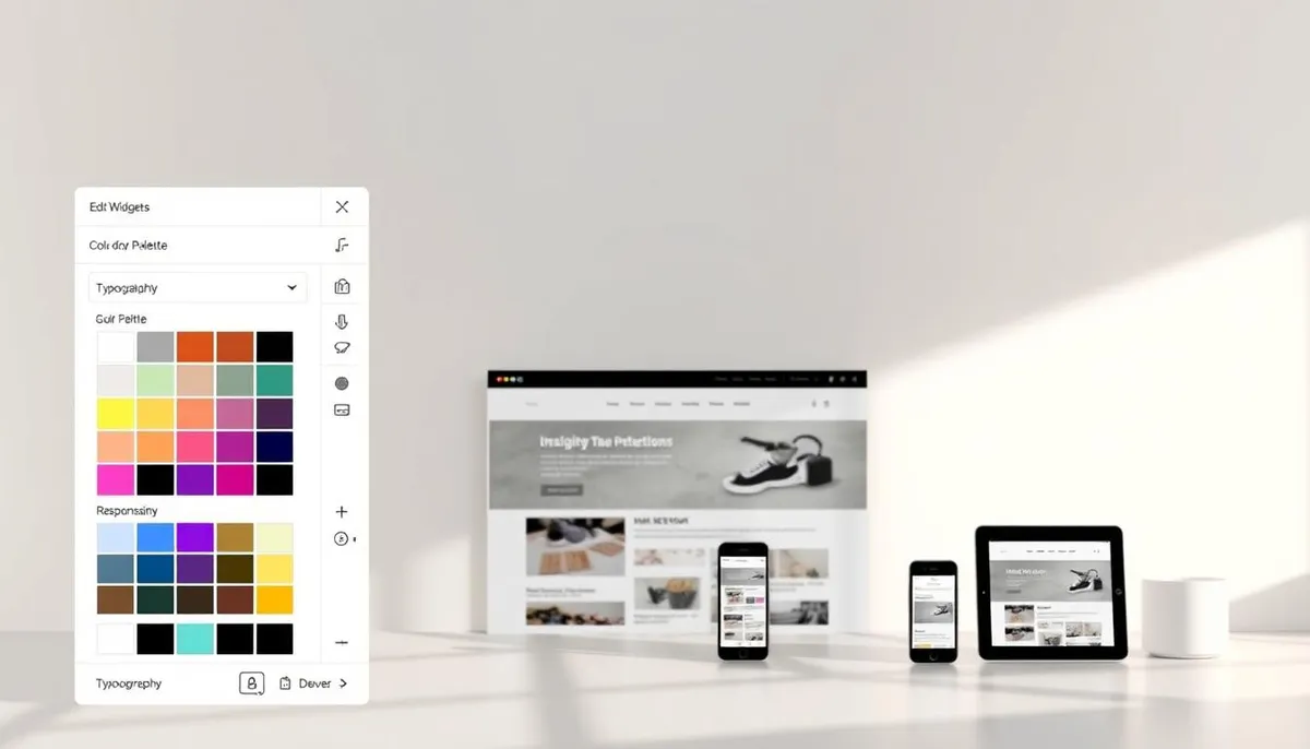 WordPress web builder interface example