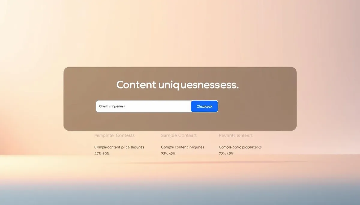 content uniqueness checker tool interface