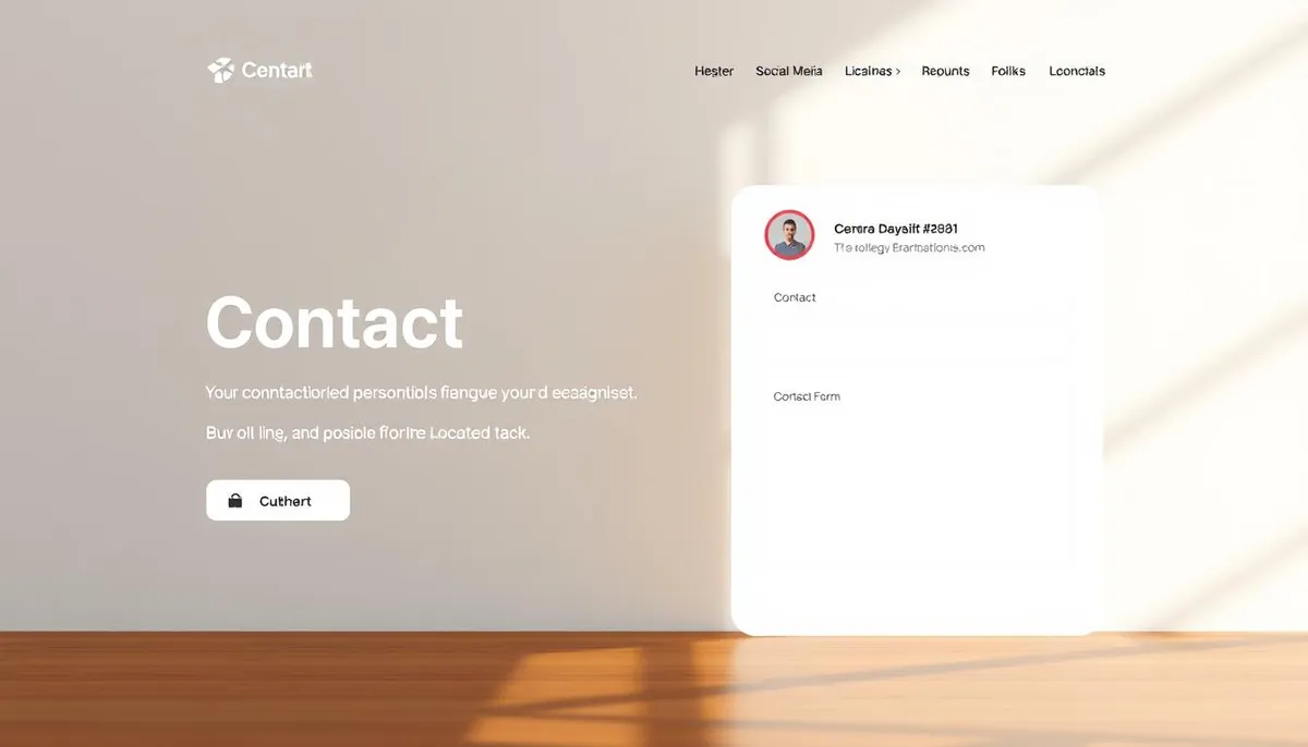 branded contact page layout