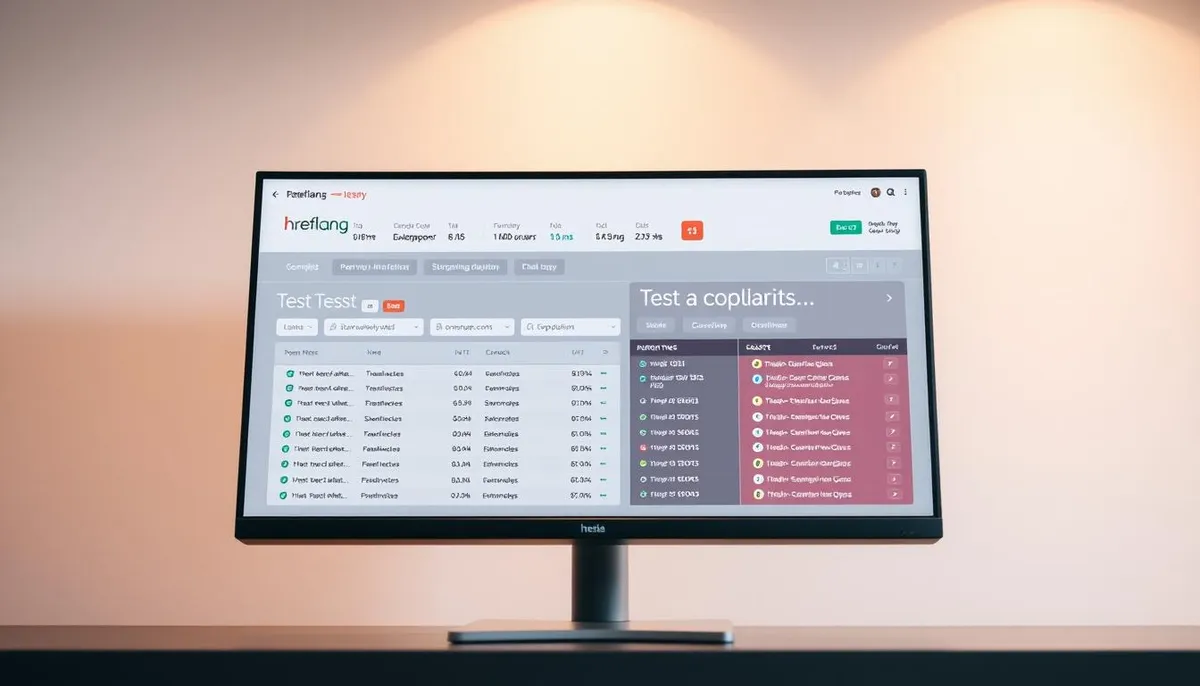 hreflang site scanner interface showing test results