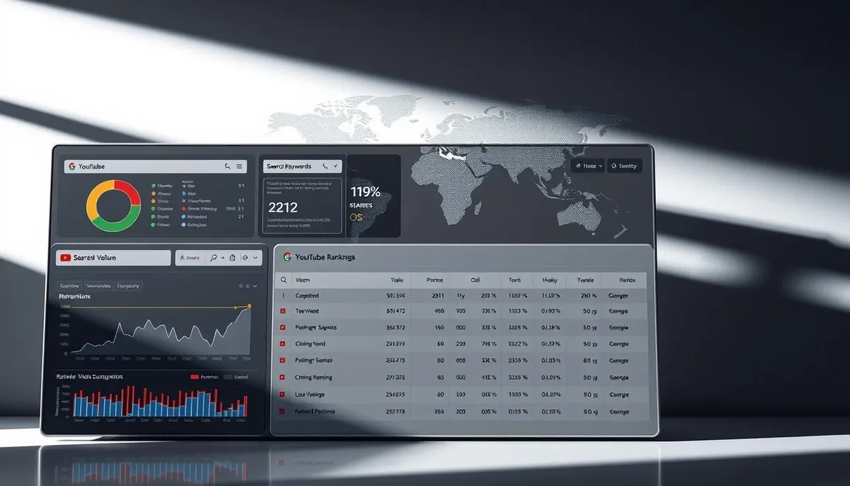 youtube keyword ranking analysis dashboard