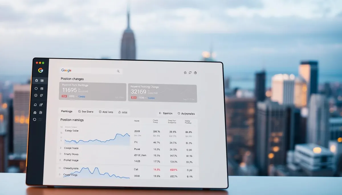 Google local rank tracker dashboard showing position changes