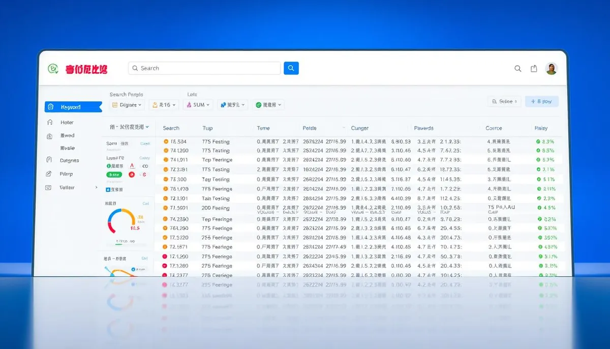 Baidu keyword research tools interface