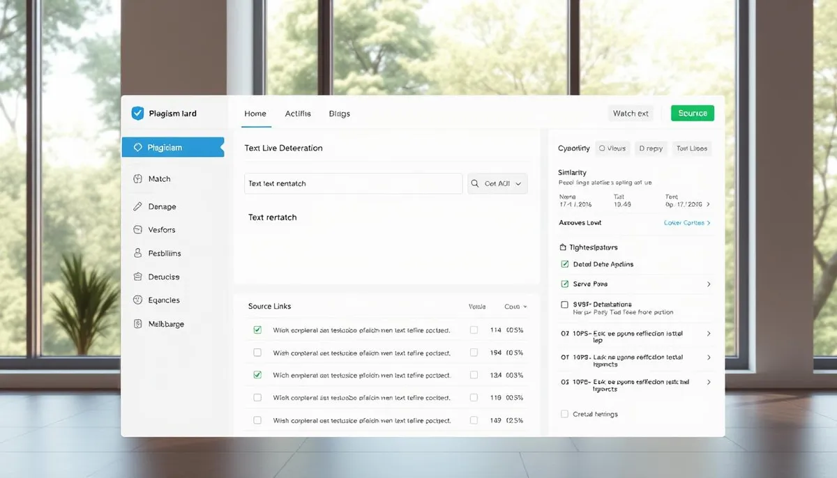 plagiarism detection tool interface