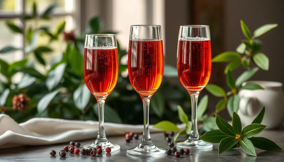 Proxies and sparkling tea flavor-forward alternatives to champagne without alcohol