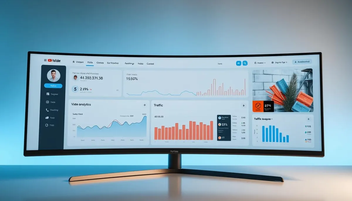 YouTube channel metrics analyzer dashboard