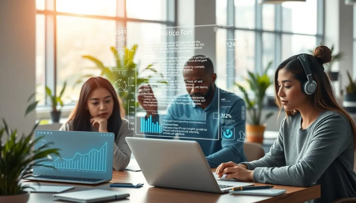 AI-driven content enhancing efficiency and quality in writing