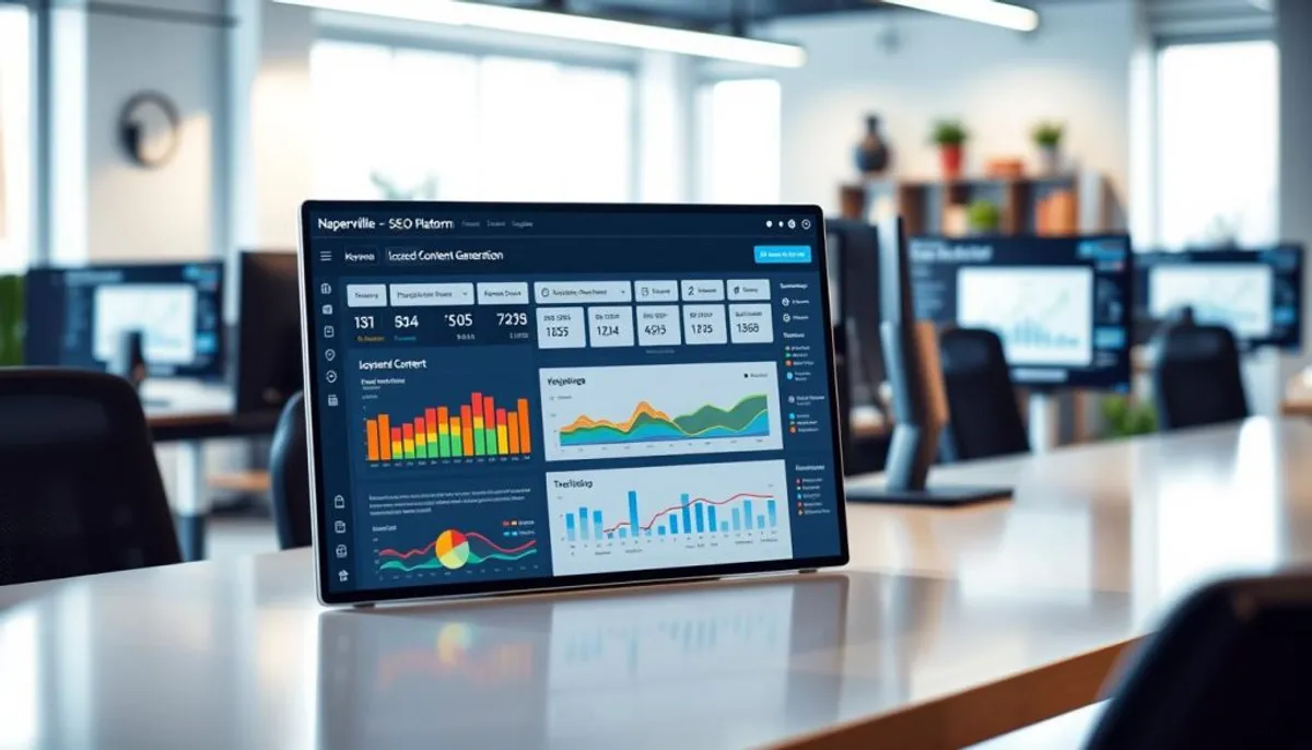 AI SEO platform dashboard showing localized content generation