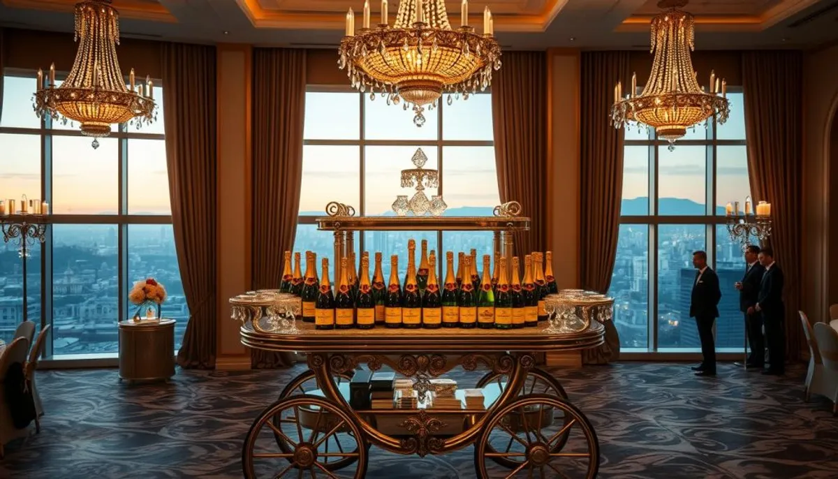 Champagne cart event rentals