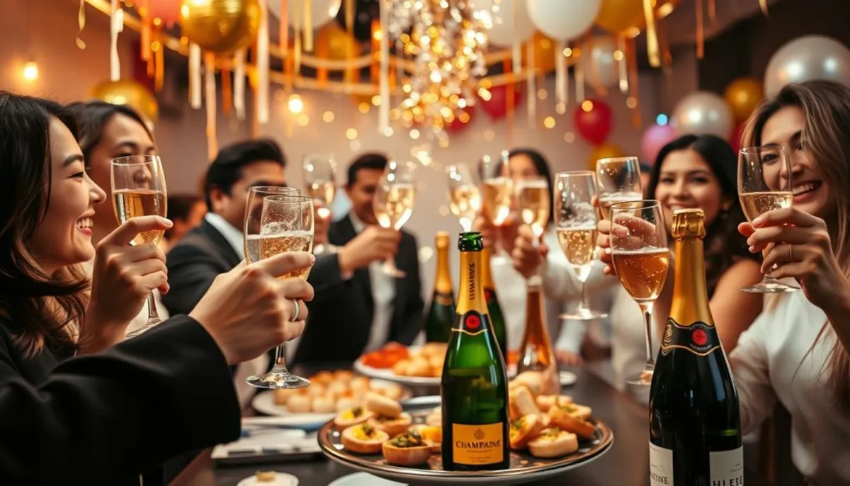 champagne khai tiệc