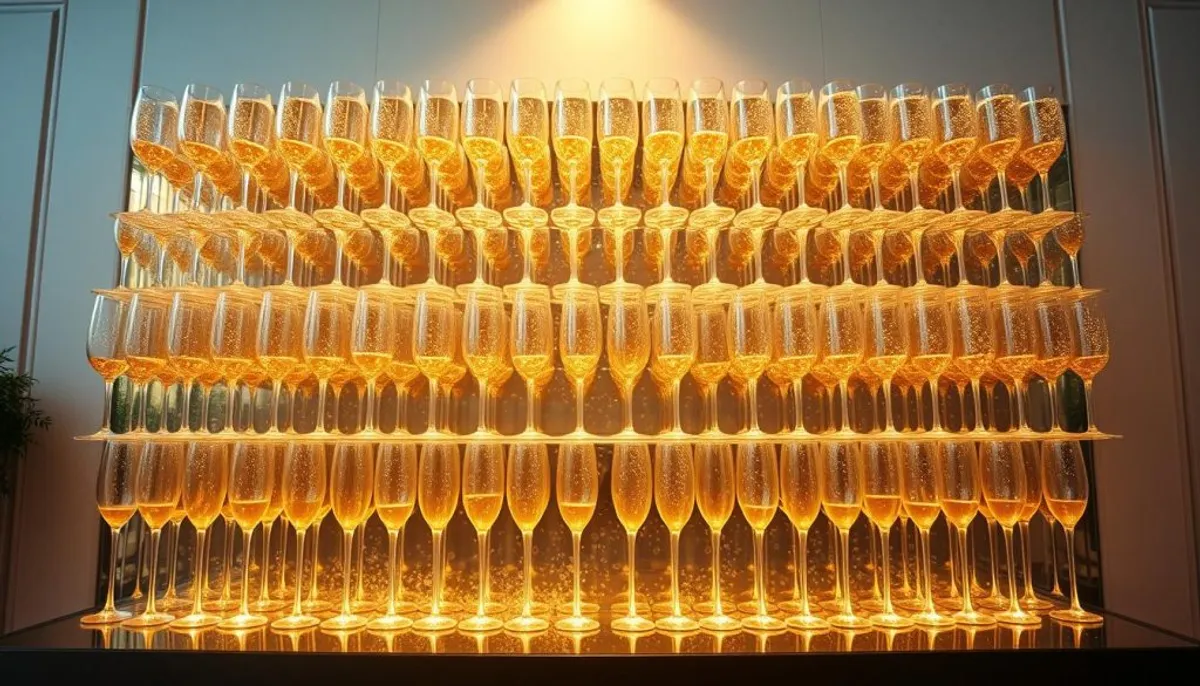 Champagne wall hire pricing