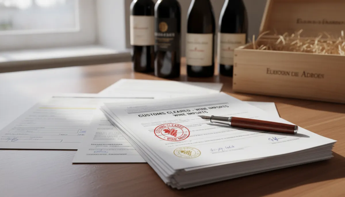 customs documentation for wine