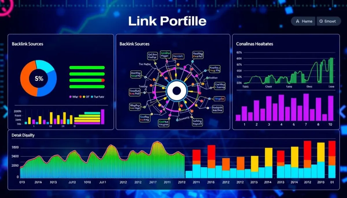 Data visualization for link profile analysis