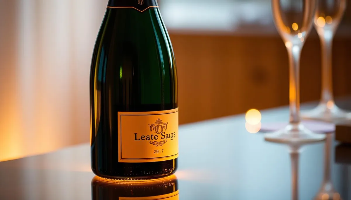 personalised champagne bottle