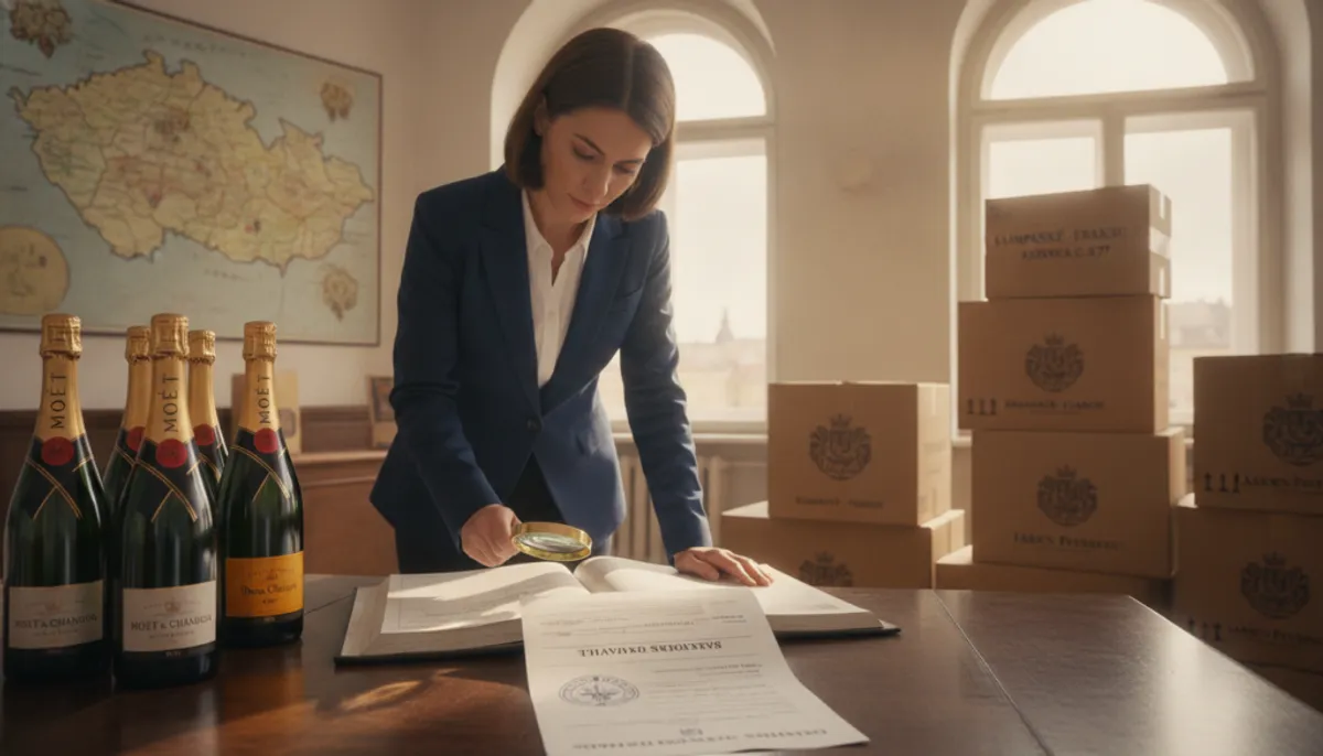 importing champagne into Czechia