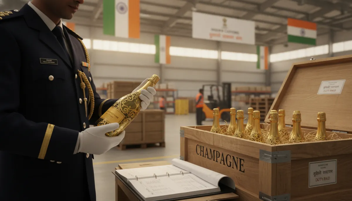 importing champagne into India