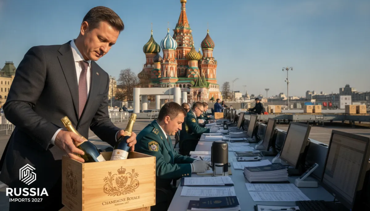 importing champagne into Russia