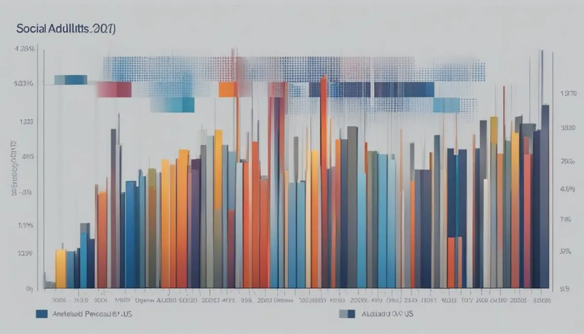 Percentage of US adults using social media