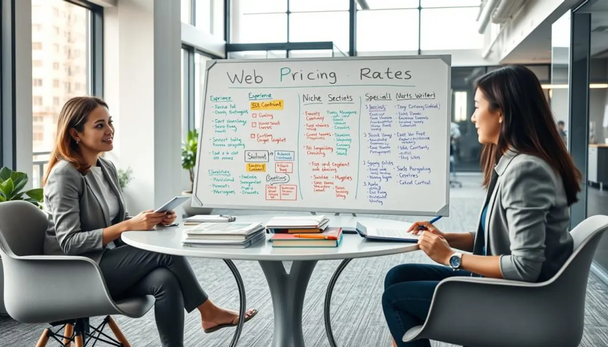 professional writers for web content pricing factors