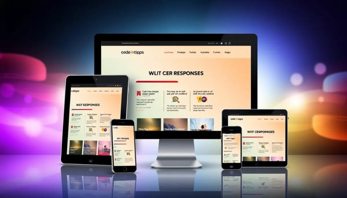 Responsive web design across devices