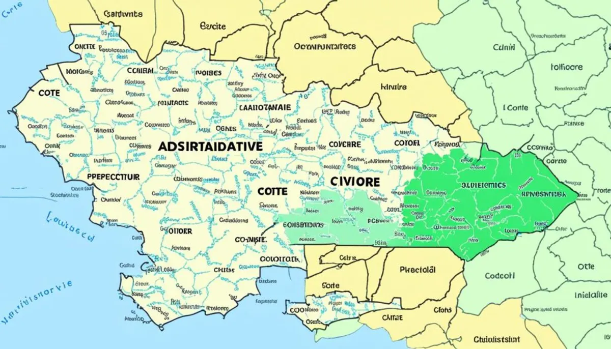 Subdivisions administratives Côte d'Ivoire Subdivisions administratives Côte d'Ivoire